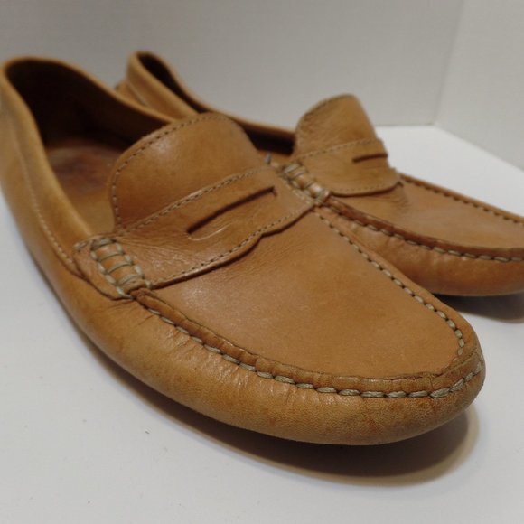 ladies tan loafers